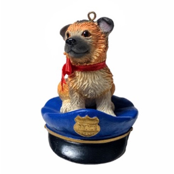 Heirloom American Greetings Police Officer Dog Hat Christmas Ornament - Picture 14 of 16